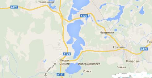  מפת אגם Lembolovo